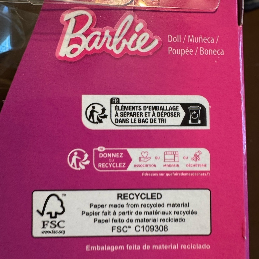 2024 Mattel AFB (American Foundation For The Blind) Barbie HRH17 NEW IN BOX - Picture 7 of 9